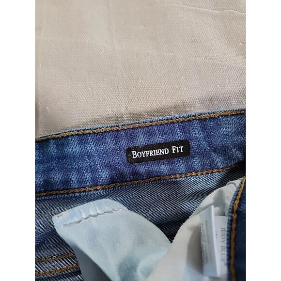 Judy Blue Womens 3 26 28x27 Jeans Boyfriend Distressed Mid Rise Medium Logo EUC - Picture 14 of 16